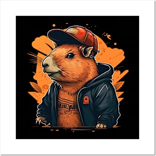 Capybara Rapper Posters and Art
